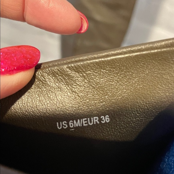 VINCE Army Green Brown Leather Knee-High Boots lug sole NWOT sz6 - Picture 3 of 9